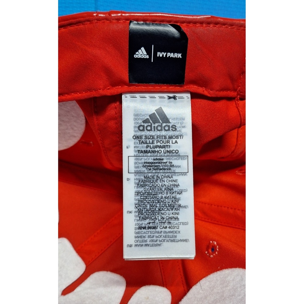 Ivy Park X Adidas Originals Baseball Cap Red Latex Beyoncé One Size Fits Most - Picture 3 of 12